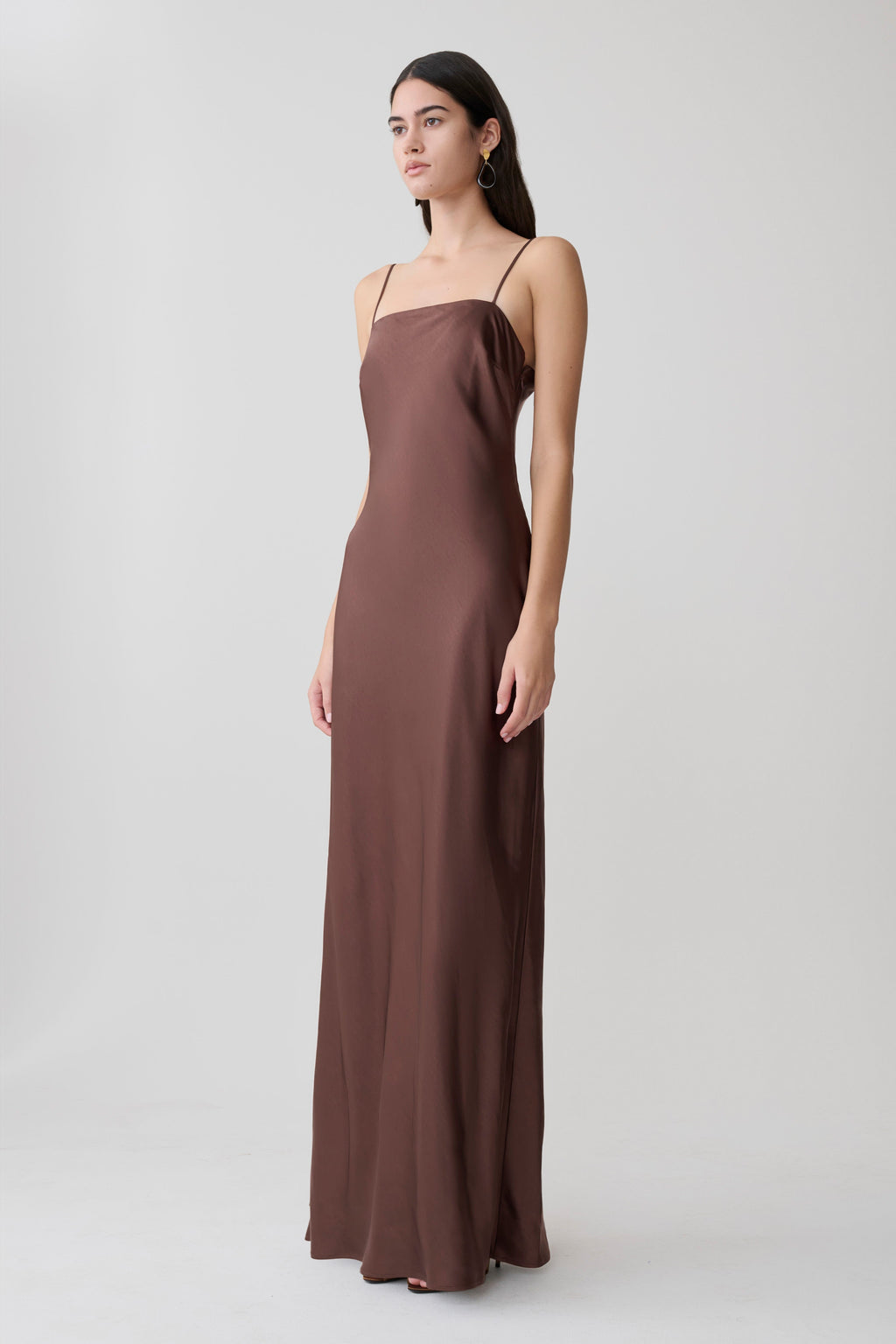 Martinne Chiffon Overlay Maxi Dress - Mocha